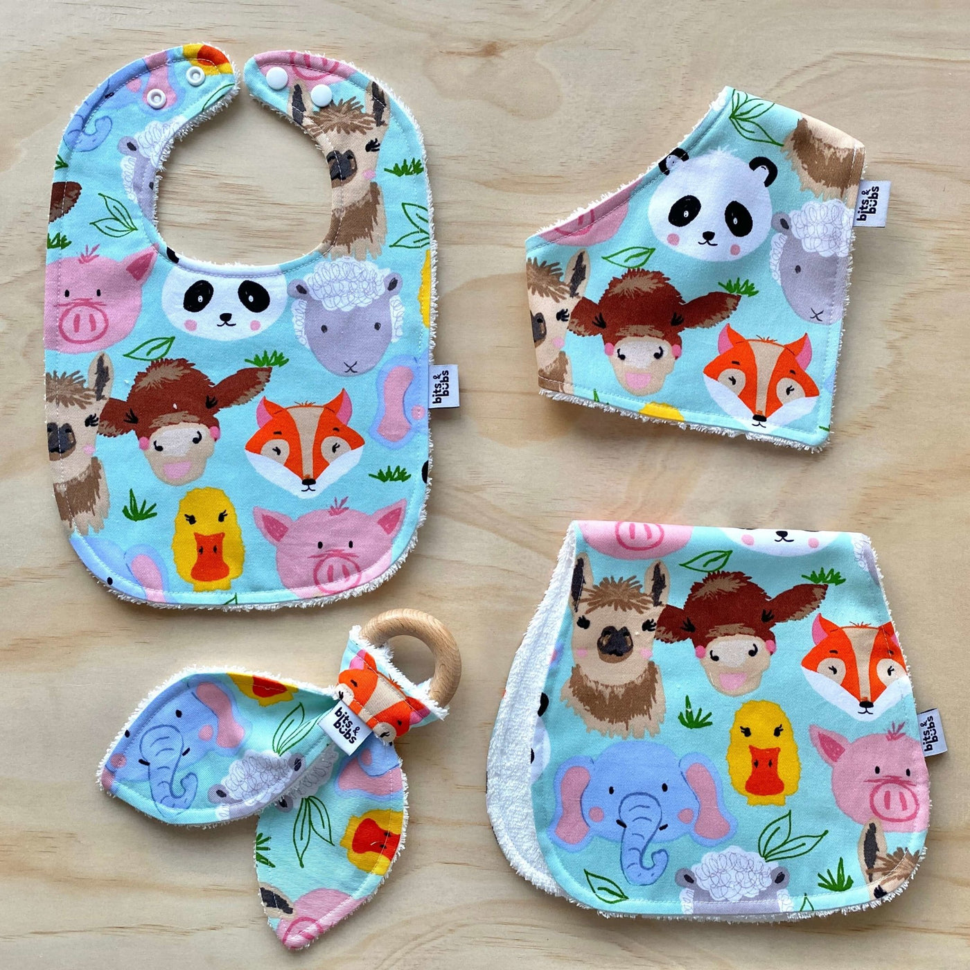 Farm Animals Handmade Baby Gift Set - Bits and Bubs