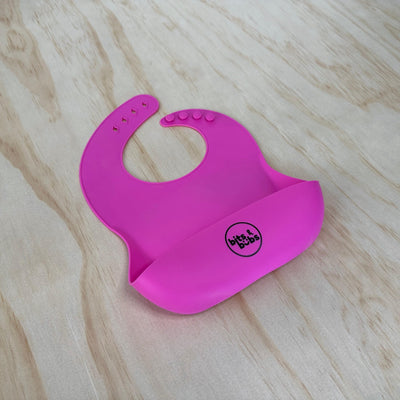 Hot Pink Silicone Feeding Gift Set - Bits and Bubs