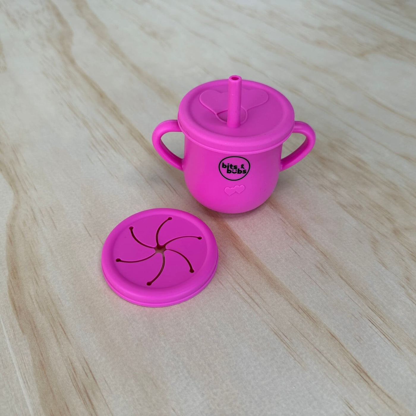 Hot Pink Silicone Feeding Gift Set - Bits and Bubs