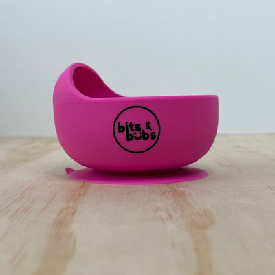 Hot Pink Silicone Feeding Gift Set - Bits and Bubs