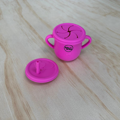 Hot Pink Silicone Feeding Gift Set - Bits and Bubs