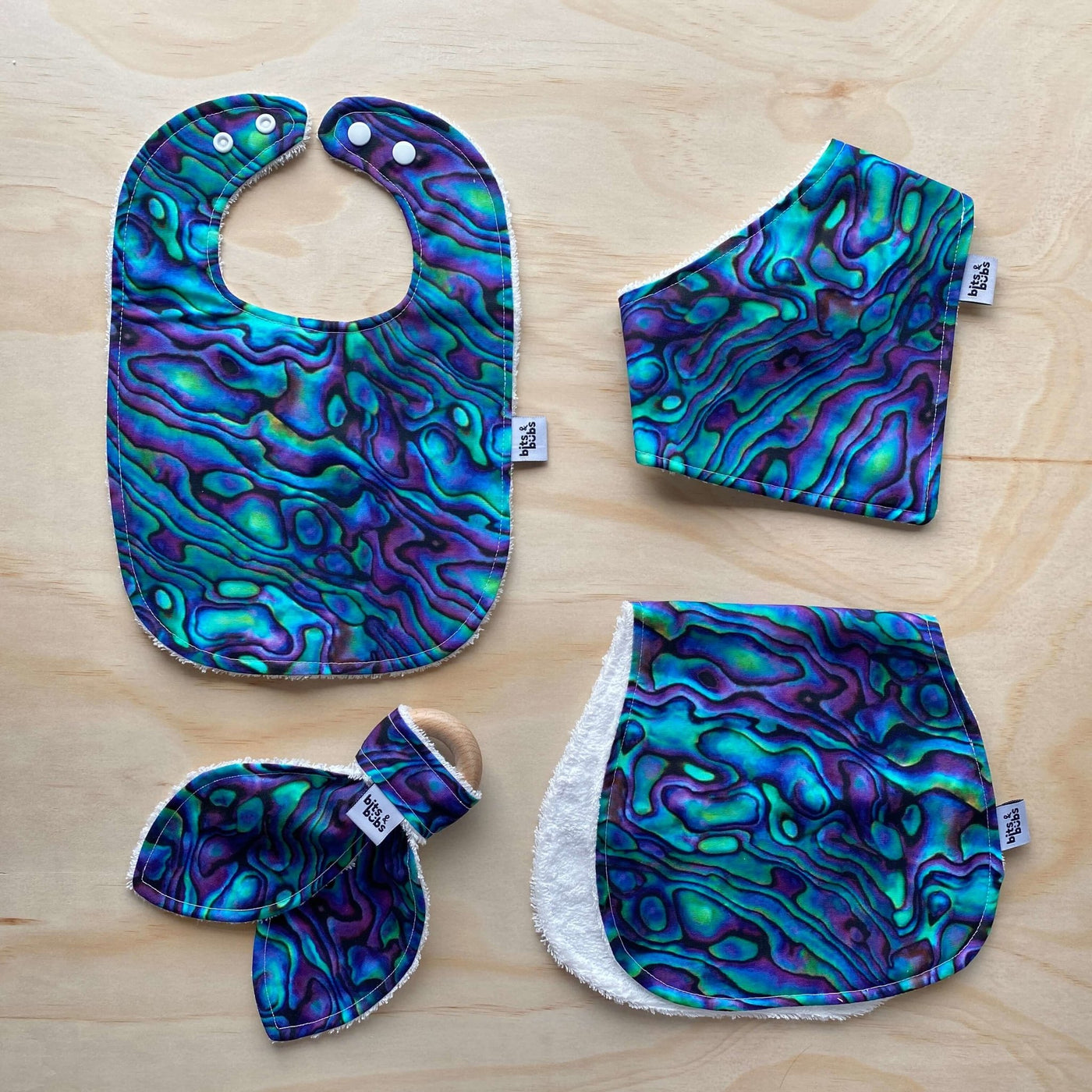 Paua Shell Handmade Baby Gift Set - Bits and Bubs