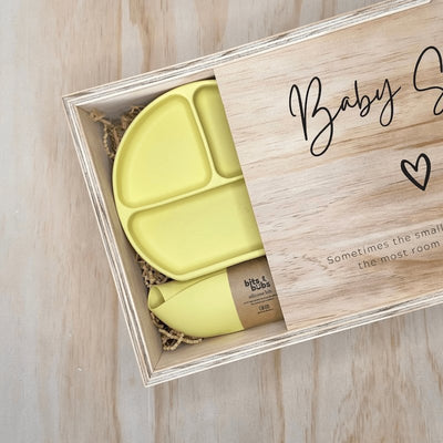 Personalised Keepsake Box with Lemon Feeding Set - My Little Makers