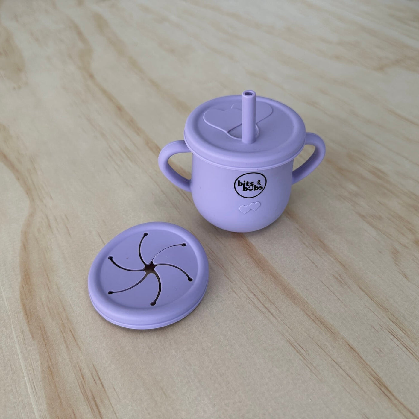 Personalised Keepsake Box with Purple Feeding Set - Bits and Bubs