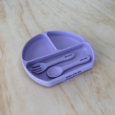 Purple Silicone Feeding Gift Set - Bits and Bubs